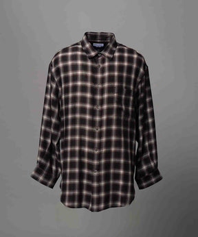 Prime-Over Ombre 점검 일반 칼라 셔츠 코트