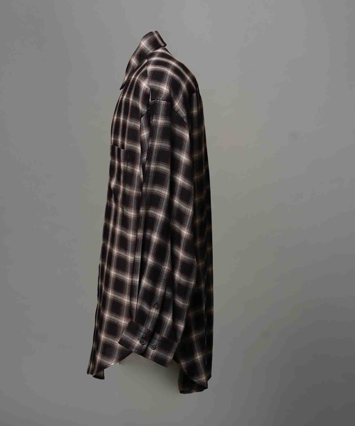 Prime-Over Ombre 점검 일반 칼라 셔츠 코트