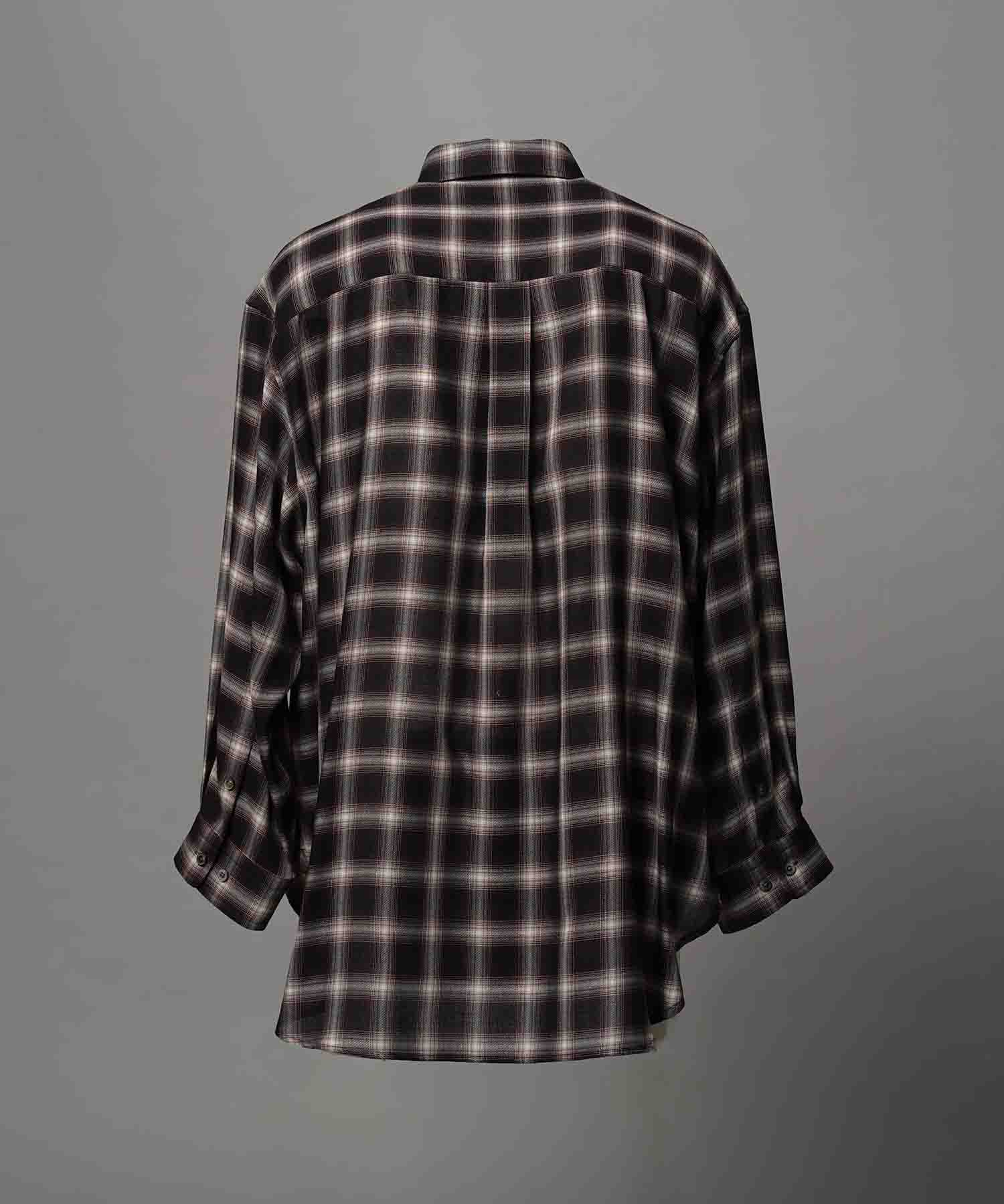 Prime-Over Ombre 점검 일반 칼라 셔츠 코트