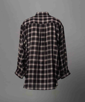 Prime-Over Ombre 점검 일반 칼라 셔츠 코트