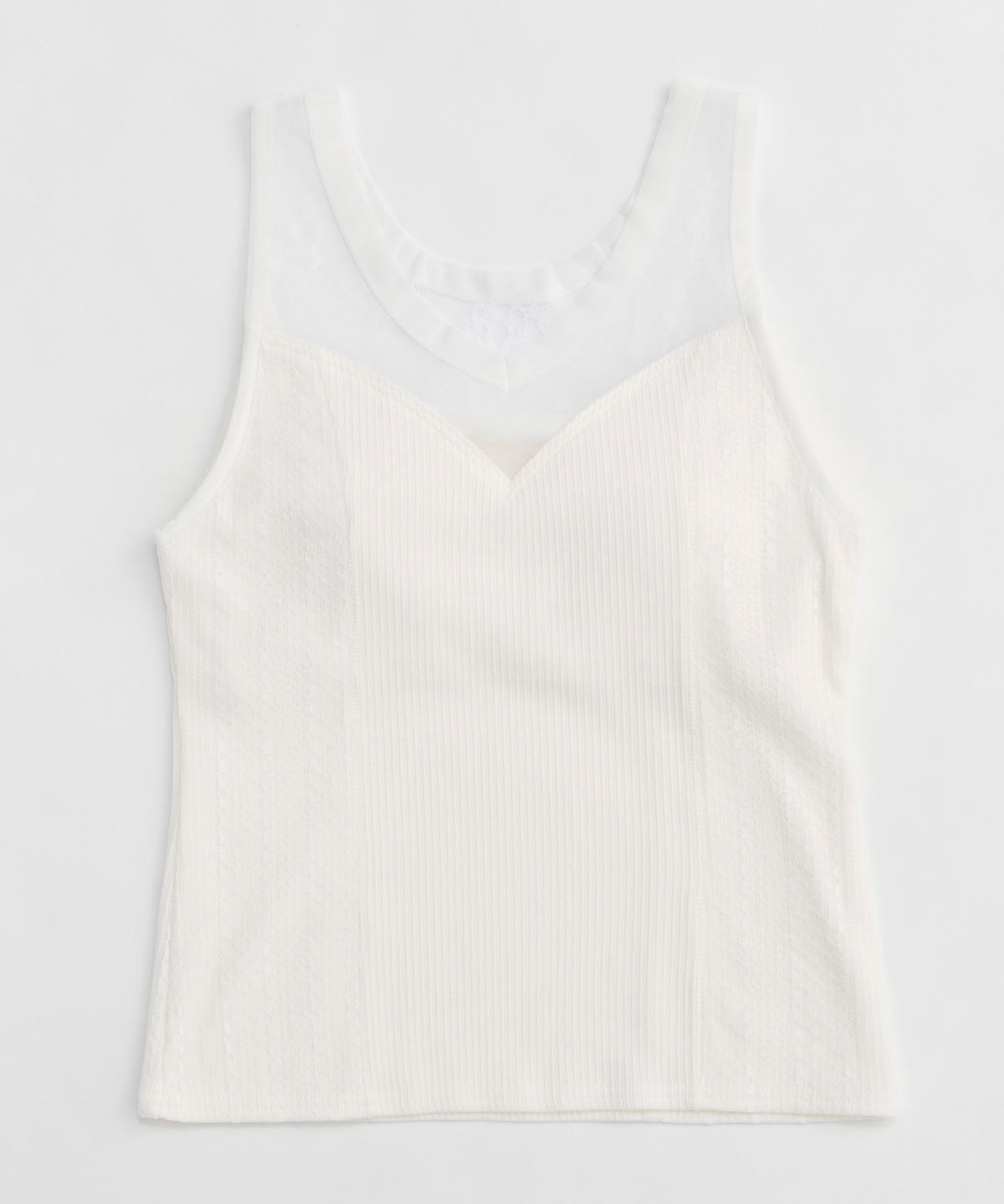 【25SPRING PRE-ORDER】2way See-through Combination Tank Top