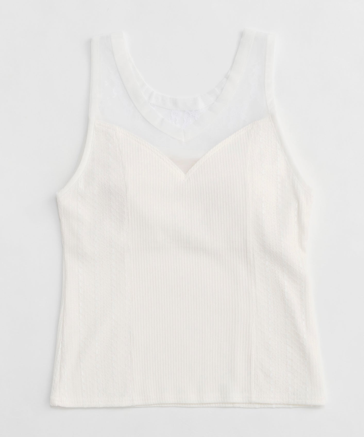 【25SPRING PRE-ORDER】2way See-through Combination Tank Top