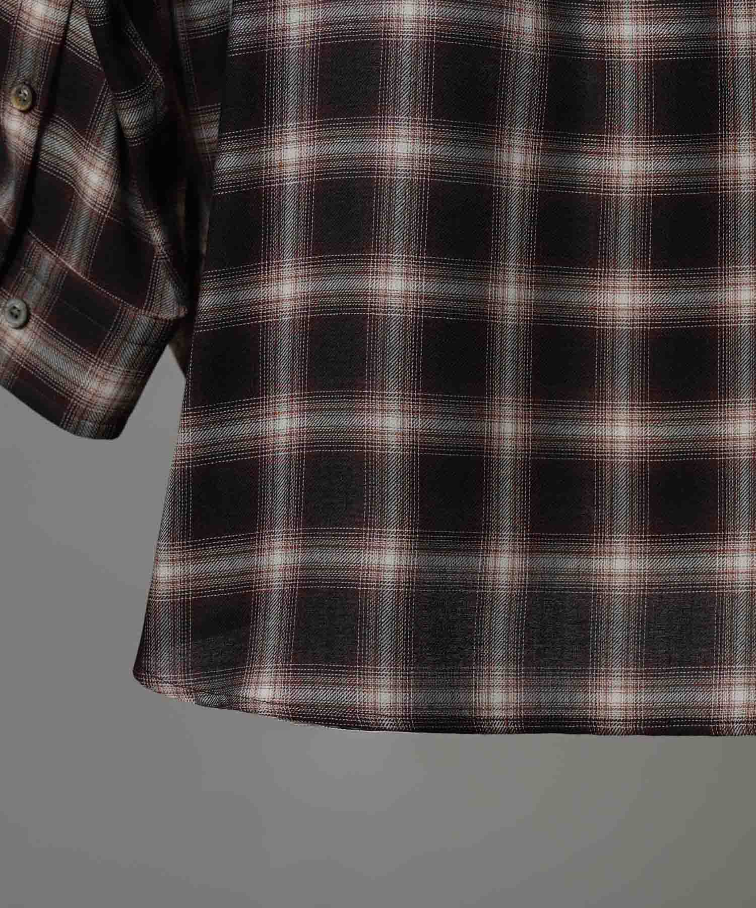 Prime-Over Ombre 점검 일반 칼라 셔츠 코트