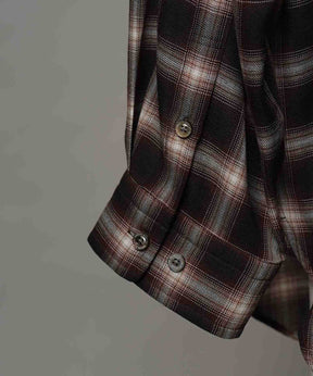 Prime-Over Ombre 점검 일반 칼라 셔츠 코트