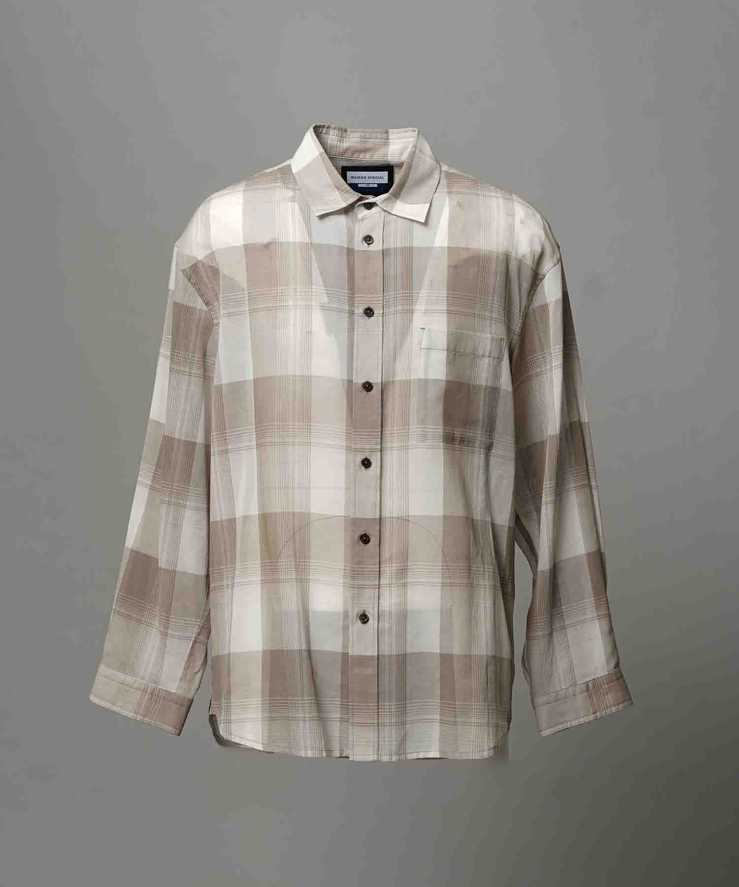 Prime-Over Cotton Organdy 일반 칼라 셔츠를 확인하십시오