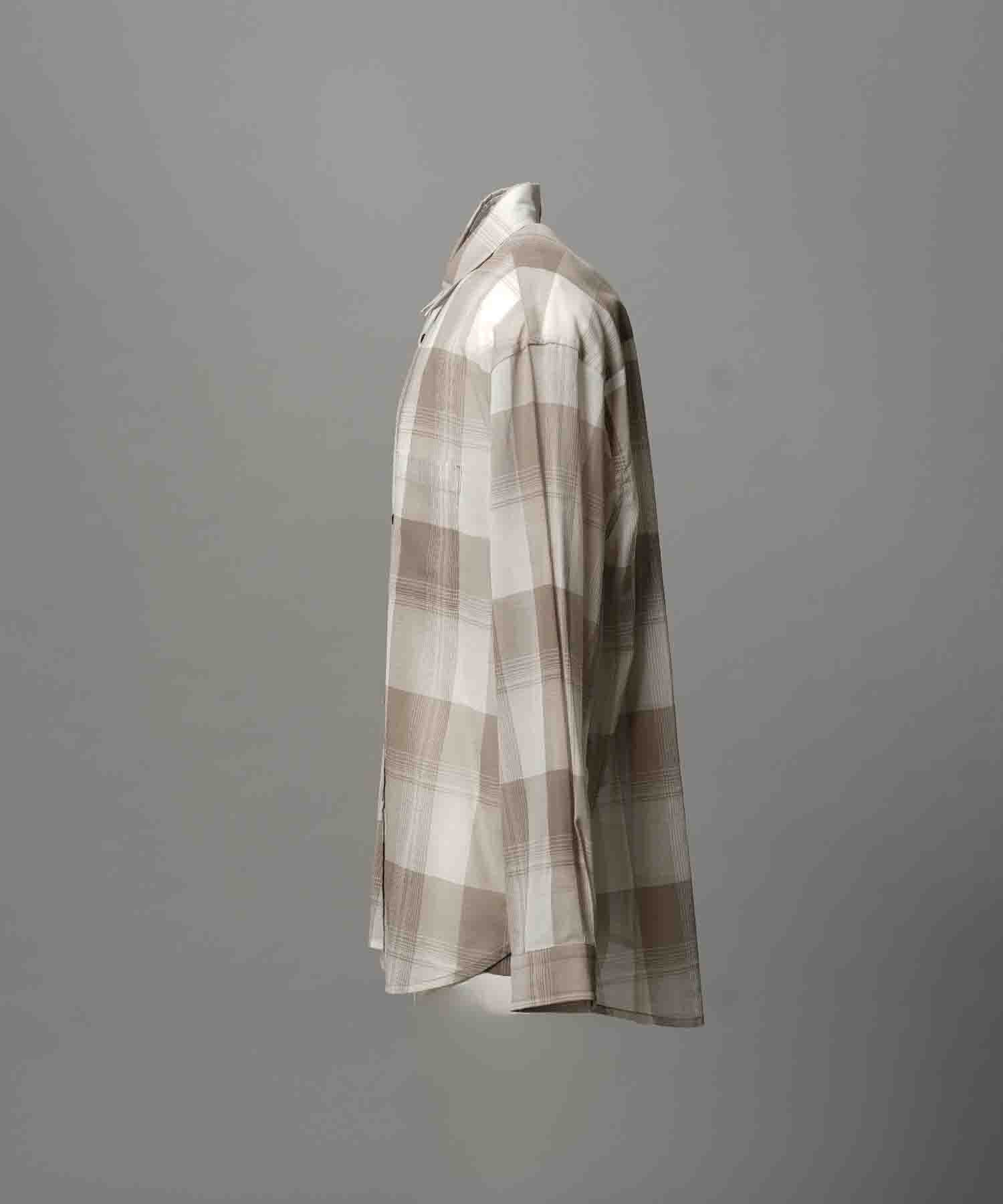 Prime-Over Cotton Organdy 일반 칼라 셔츠를 확인하십시오