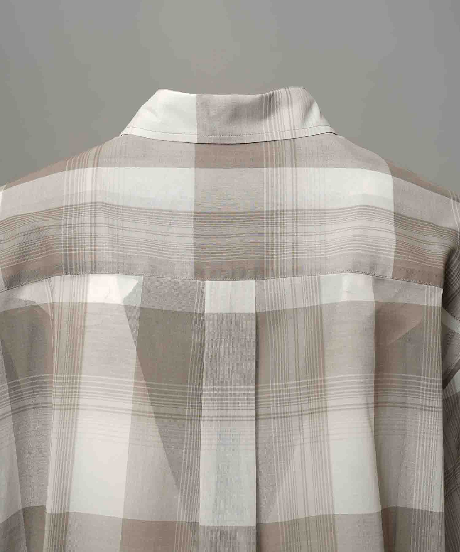 Prime-Over Cotton Organdy 일반 칼라 셔츠를 확인하십시오