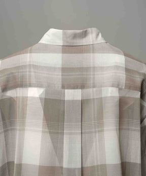 Prime-Over Cotton Organdy 일반 칼라 셔츠를 확인하십시오