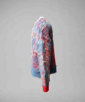 [25AW预订] 7G毛茸茸的雅加德·普拉克（Jacquard Prime）船员脖子编织套头衫