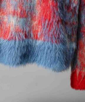 [25AW预订] 7G毛茸茸的雅加德·普拉克（Jacquard Prime）船员脖子编织套头衫