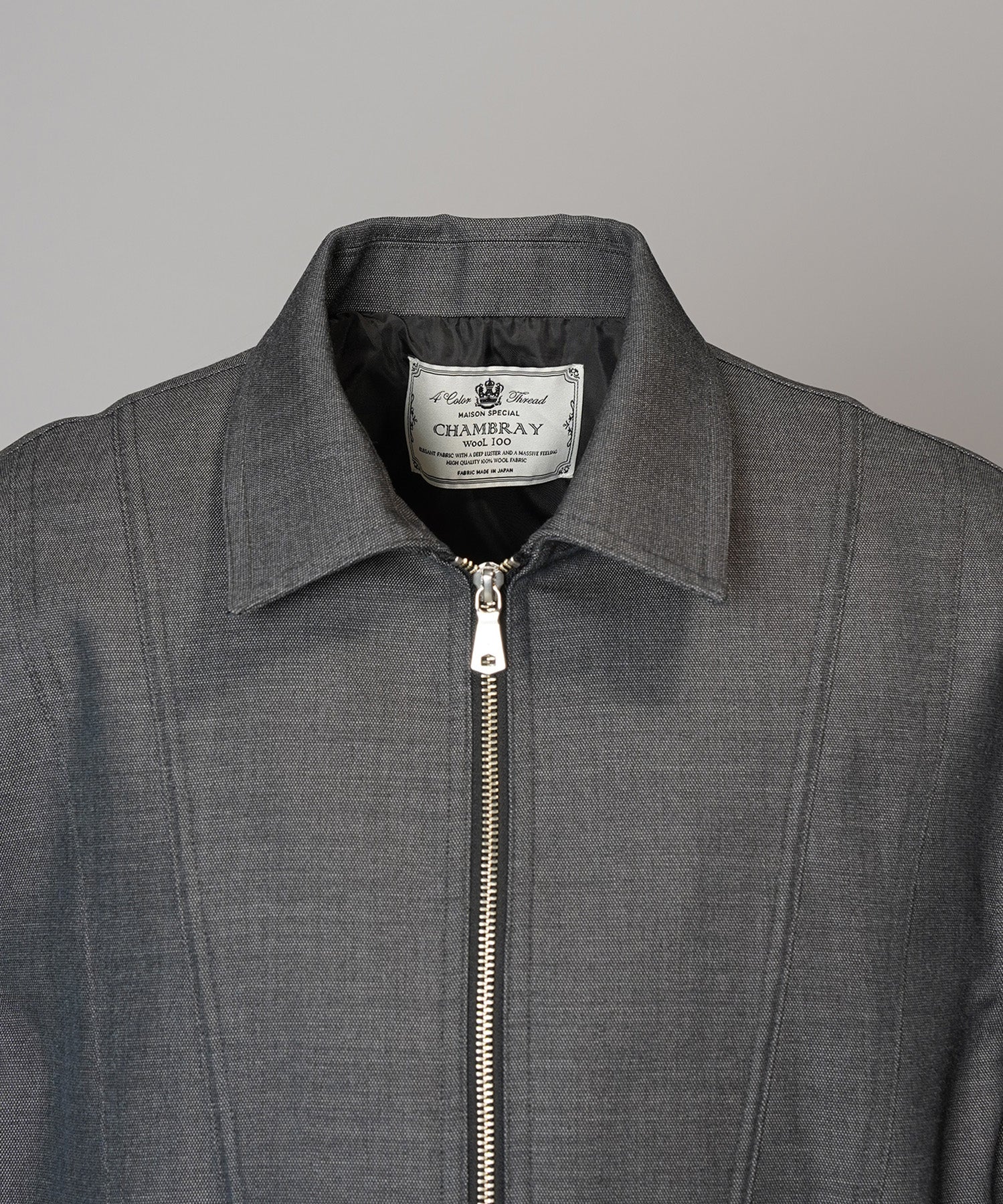 【26AW PRE-ORDER】4 Colors Chambray Washable Wool Prime-Over Blouson