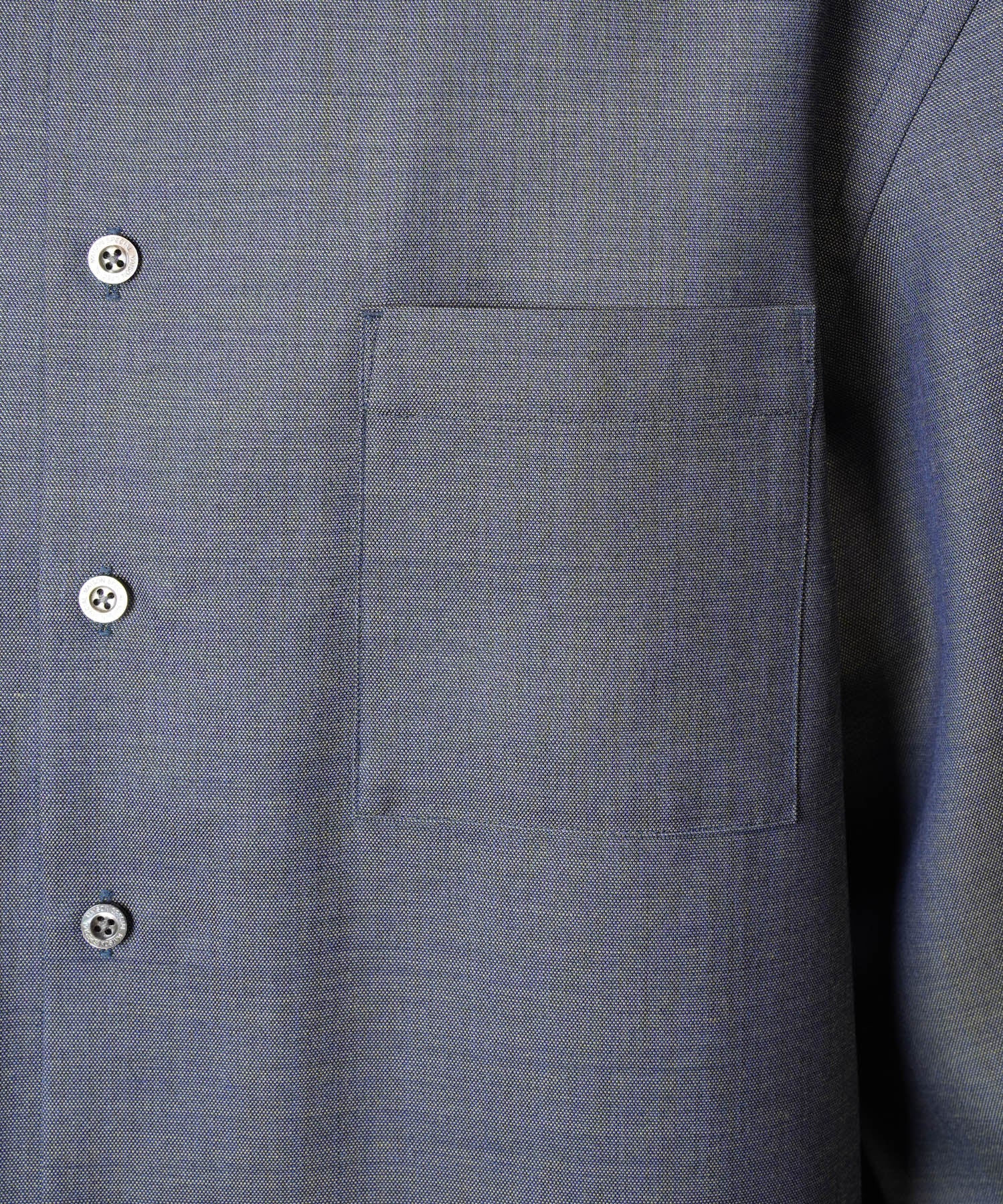 4 Colors Chambray Washable Wool Prime-Over Regular Collar Shirt
