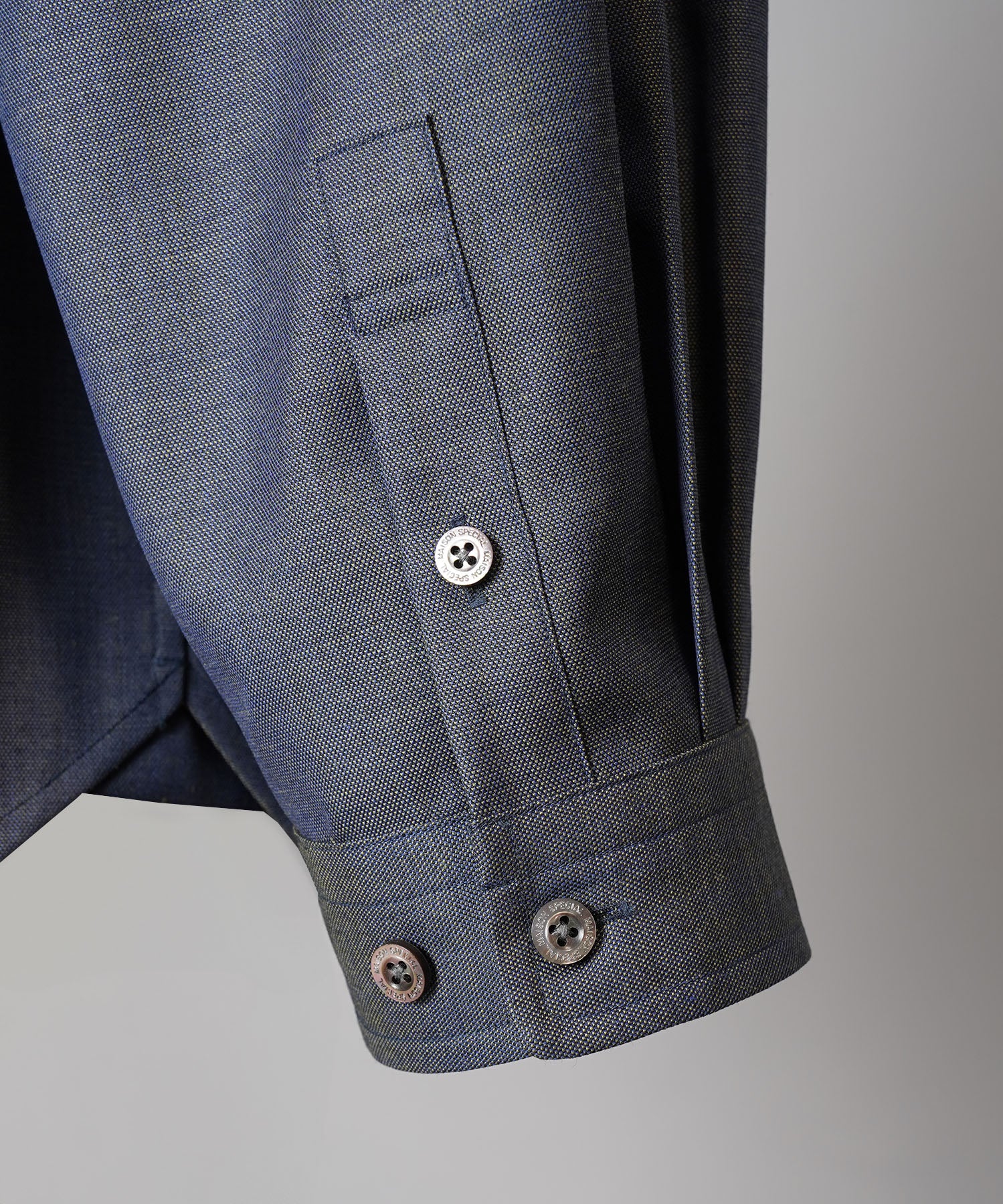 4 Colors Chambray Washable Wool Prime-Over Regular Collar Shirt