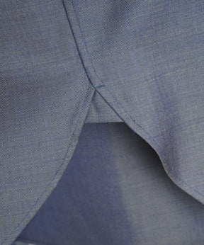 4 Colors Chambray Washable Wool Prime-Over Regular Collar Shirt