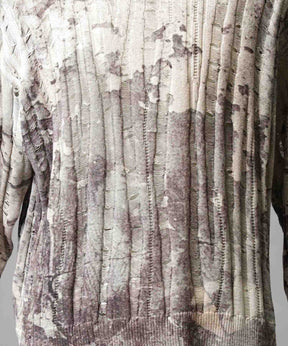 Wall Art Print Damage Knit Pullover