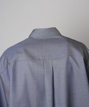 4 Colors Chambray Washable Wool Prime-Over Regular Collar Shirt Coat