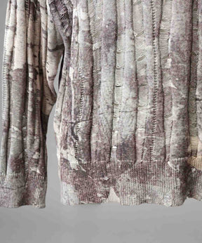 Wall Art Print Damage Knit Pullover