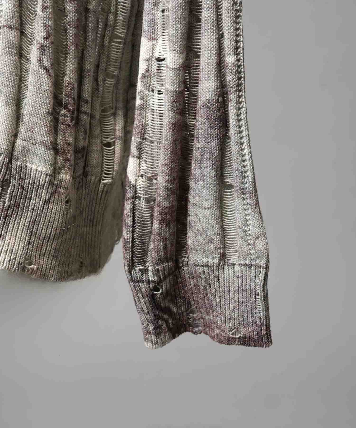 Wall Art Print Damage Knit Pullover