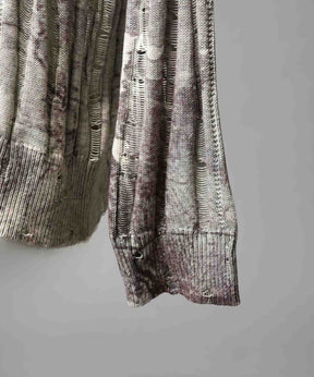 Wall Art Print Damage Knit Pullover