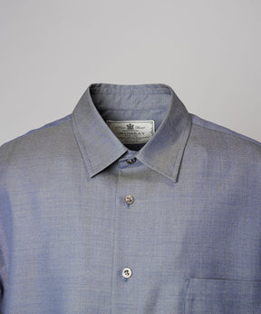 4 Colors Chambray Washable Wool Prime-Over Regular Collar Shirt Coat
