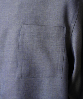 4 Colors Chambray Washable Wool Prime-Over Regular Collar Shirt Coat