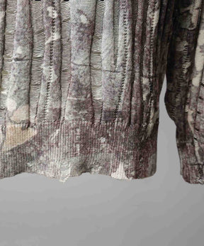 Wall Art Print Damage Knit Pullover