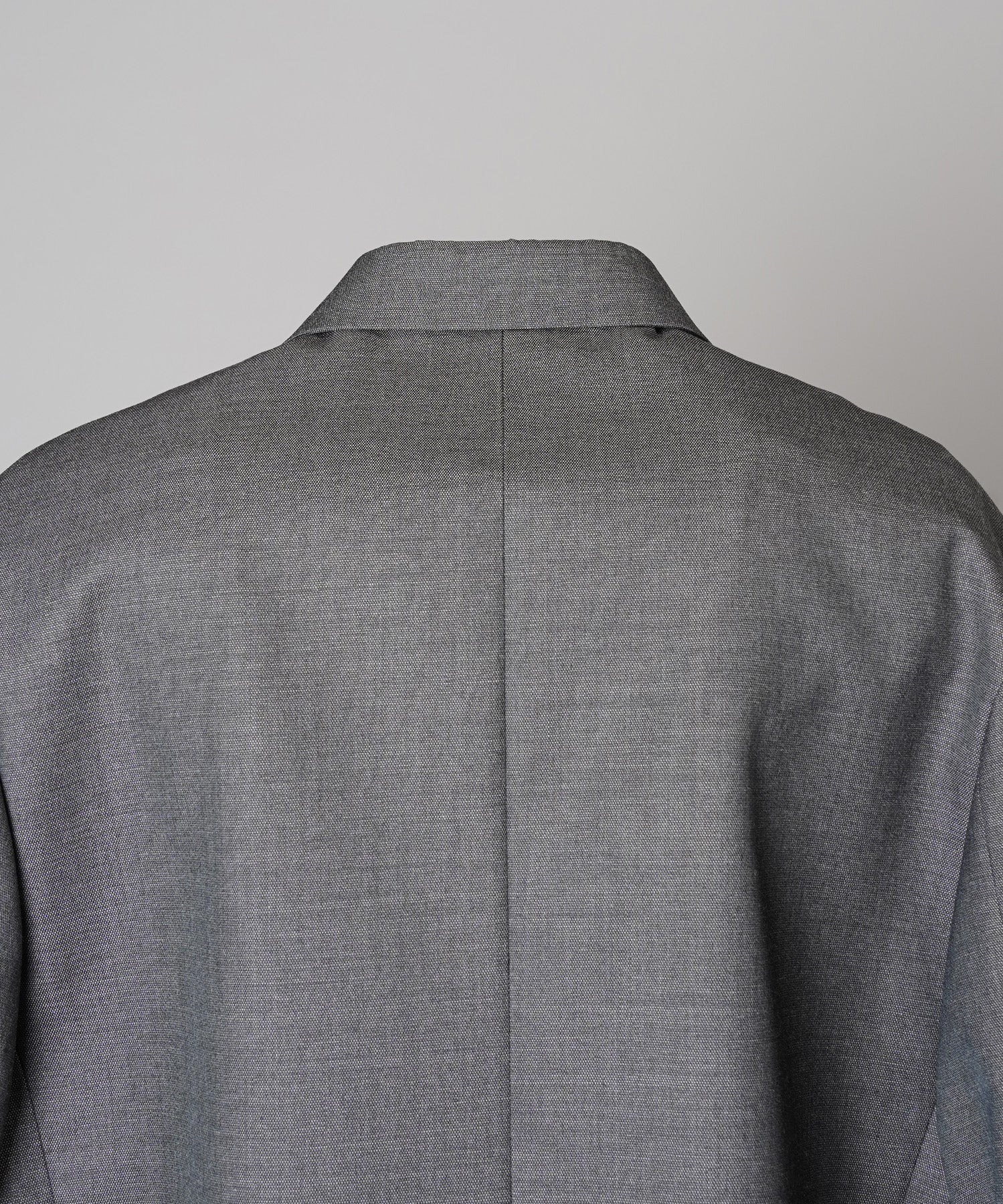 4 Colors Chambray Washable Wool Prime-Over Peaked Lapel Double Breasted Jacket