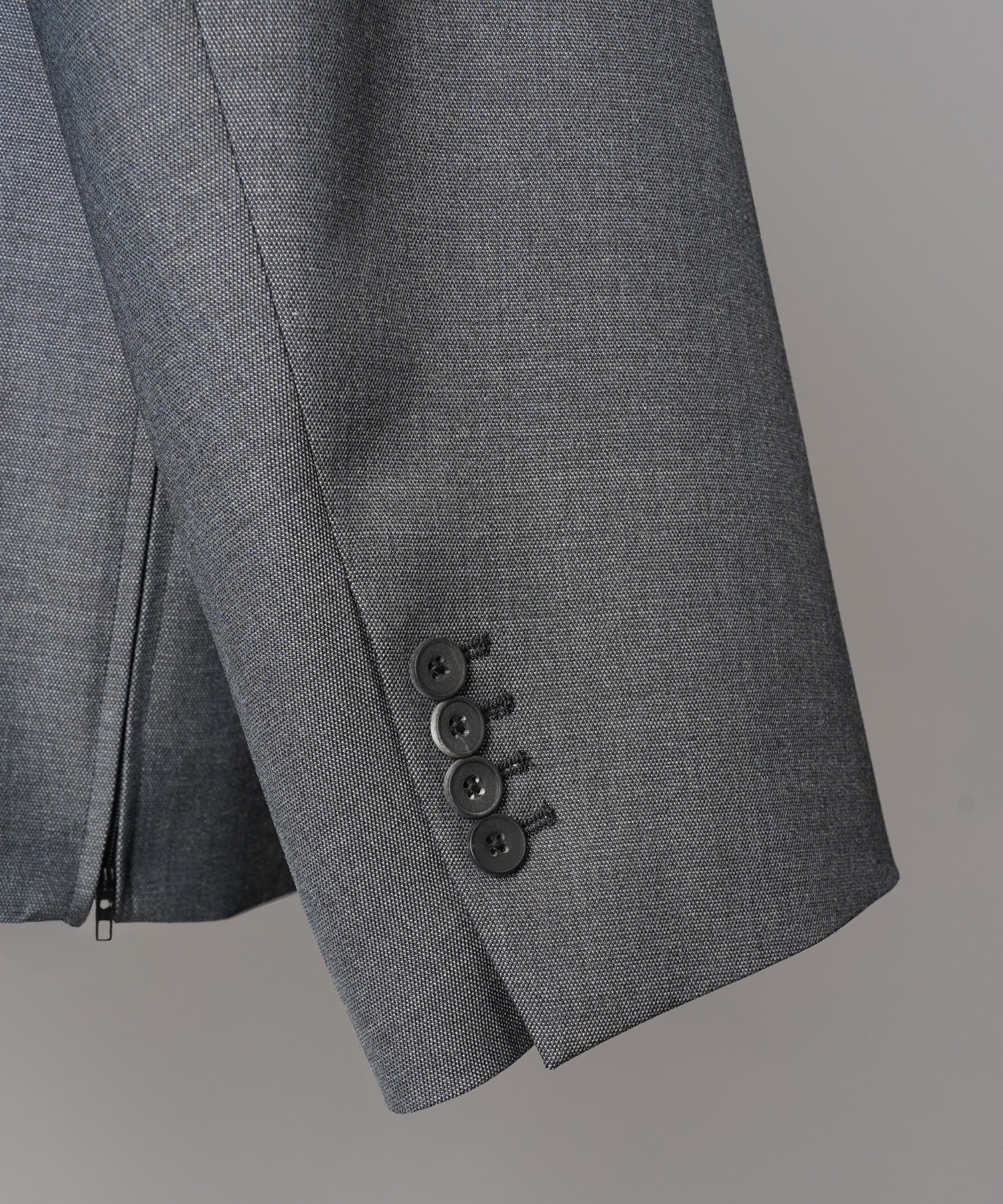 4 Colors Chambray Washable Wool Prime-Over Peaked Lapel Double Breasted Jacket