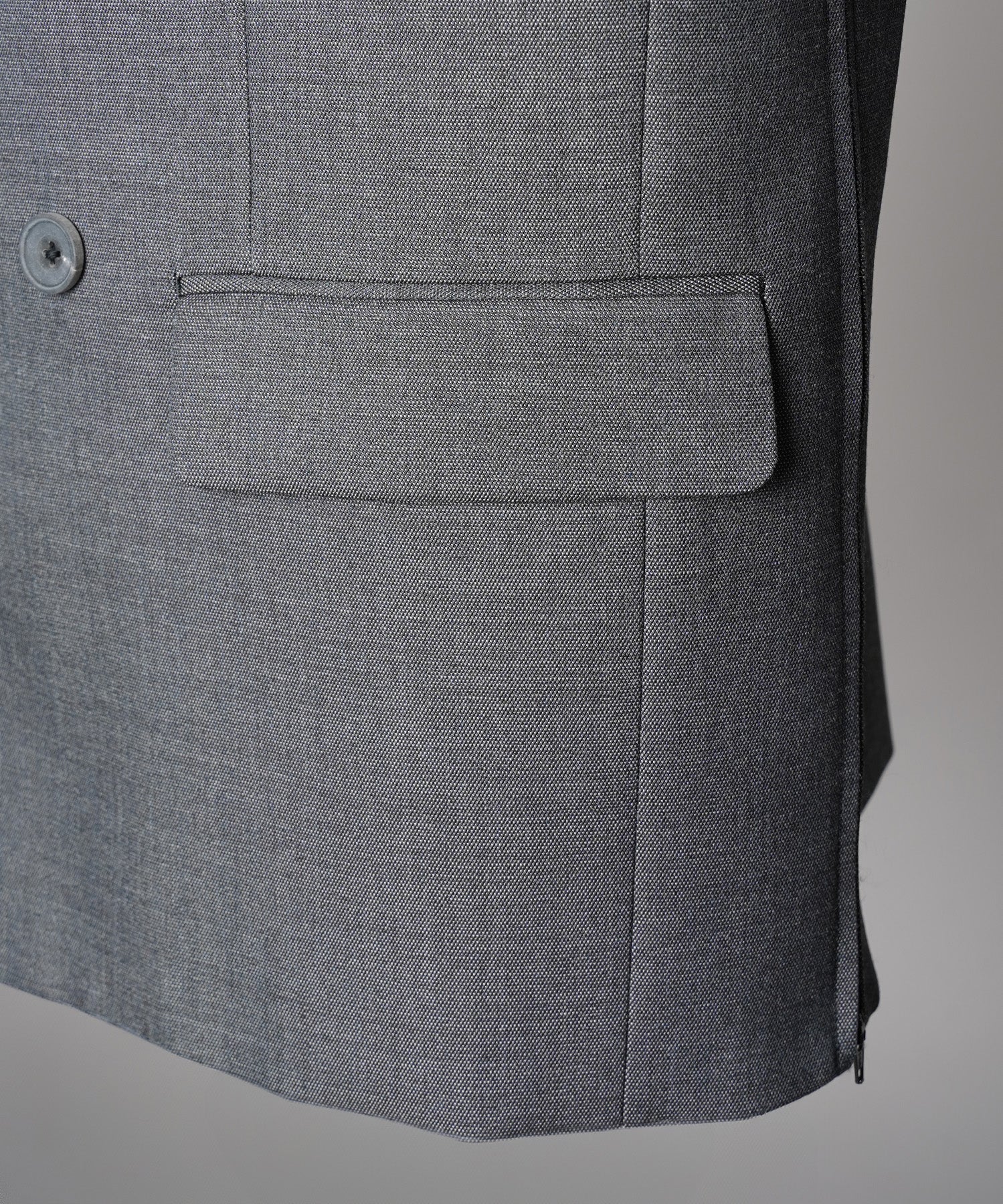 4 Colors Chambray Washable Wool Prime-Over Peaked Lapel Double Breasted Jacket