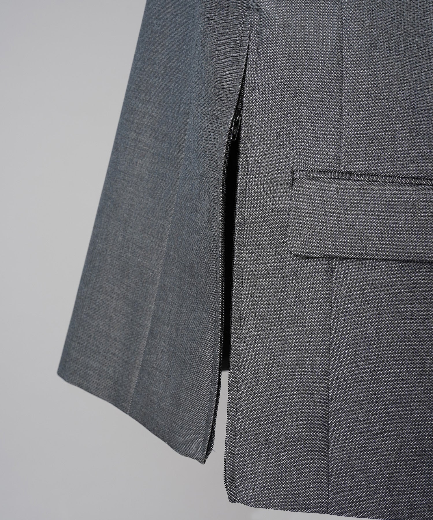4 Colors Chambray Washable Wool Prime-Over Peaked Lapel Double Breasted Jacket
