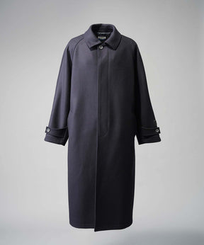 Super140s Prime-Over Melton Balmachan Coat