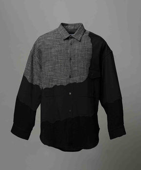 Prime-Over Curved Curve switching Regular Collar Shirt (Copy)