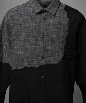 Prime-Over Curved Curve switching Regular Collar Shirt (Copy)