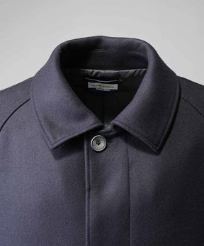 Super140s Prime-Over Melton Balmachan Coat