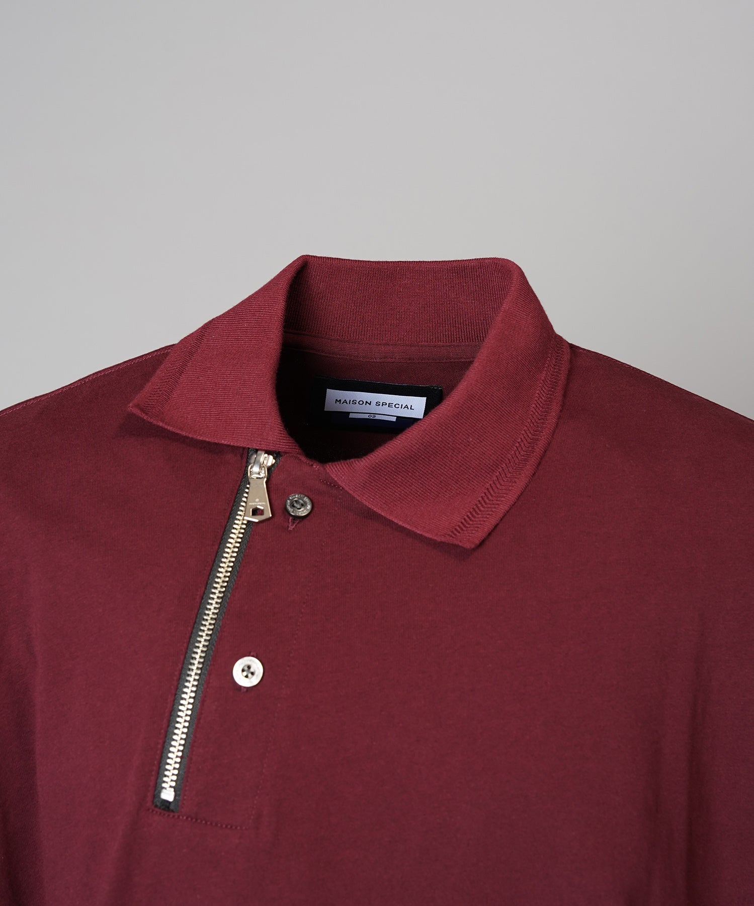 【26SS PRE-ORDER】Asymmetrical Front Zip Prime-Over Short Sleeve Polo Shirt