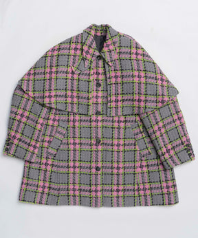 [25WINTER PRE-ORDER] Color Check 2Way Cape Coat