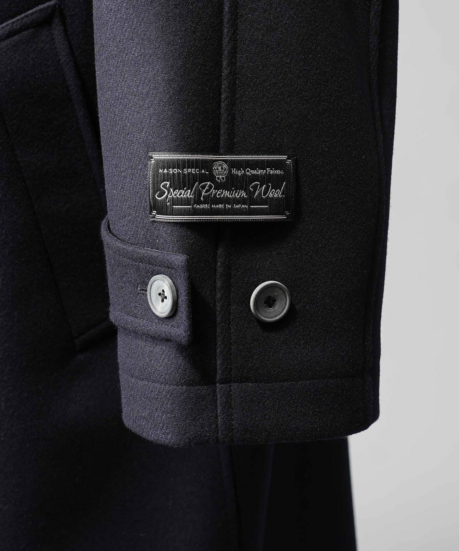 Super140s Prime-Over Melton Balmachan Coat