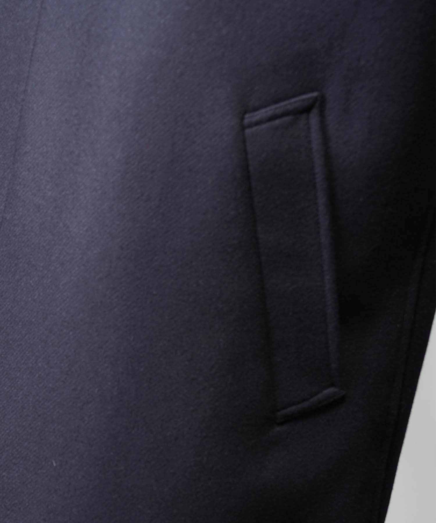 Super140s Prime-Over Melton Balmachan Coat