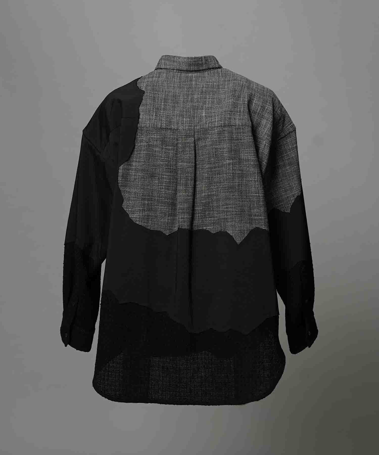 Prime-Over Curved Curve switching Regular Collar Shirt (Copy)