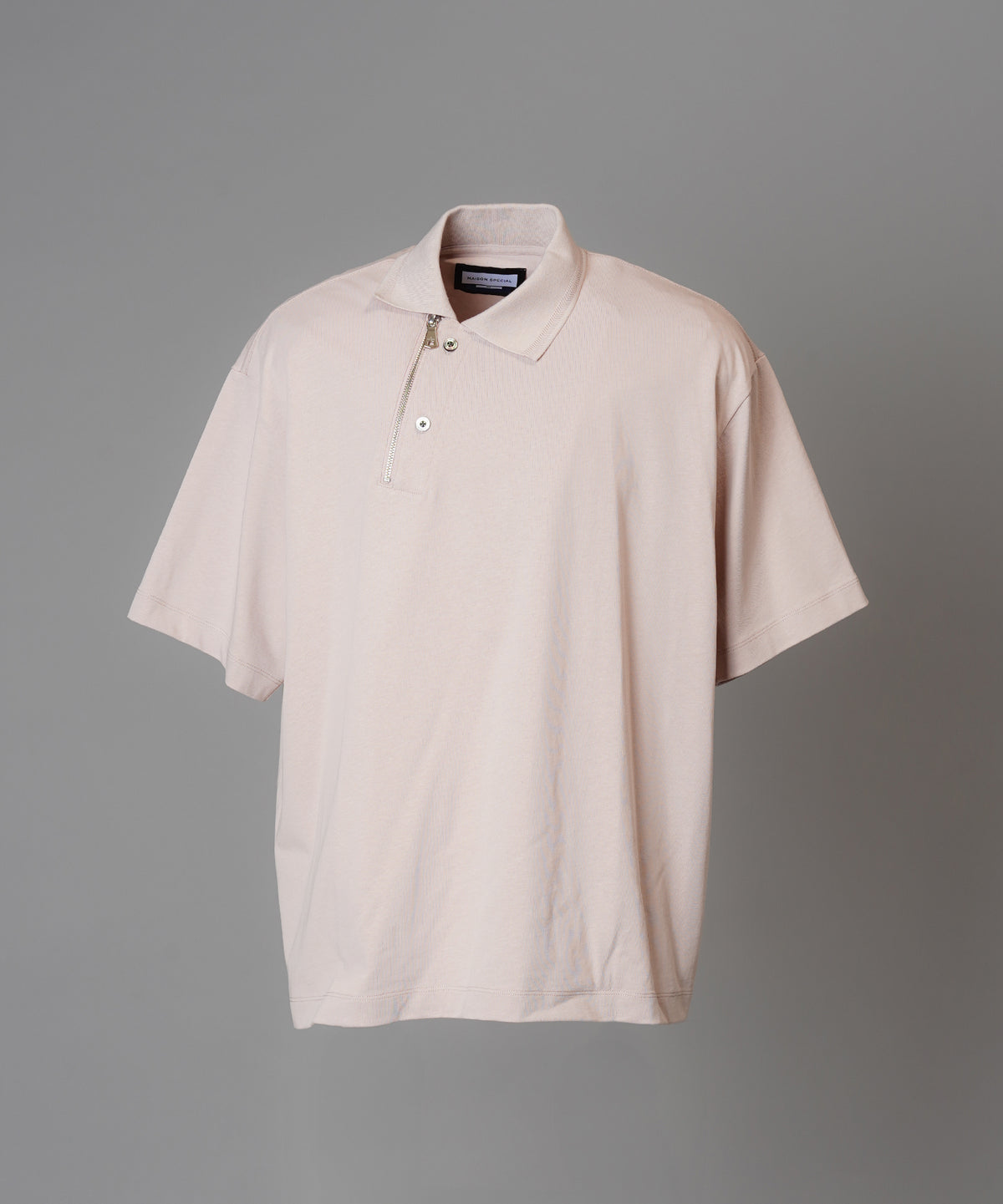 【26SS PRE-ORDER】Birdseye Jersey Mesh Prime-Over Henry Neck Short-sleeved T-shirt