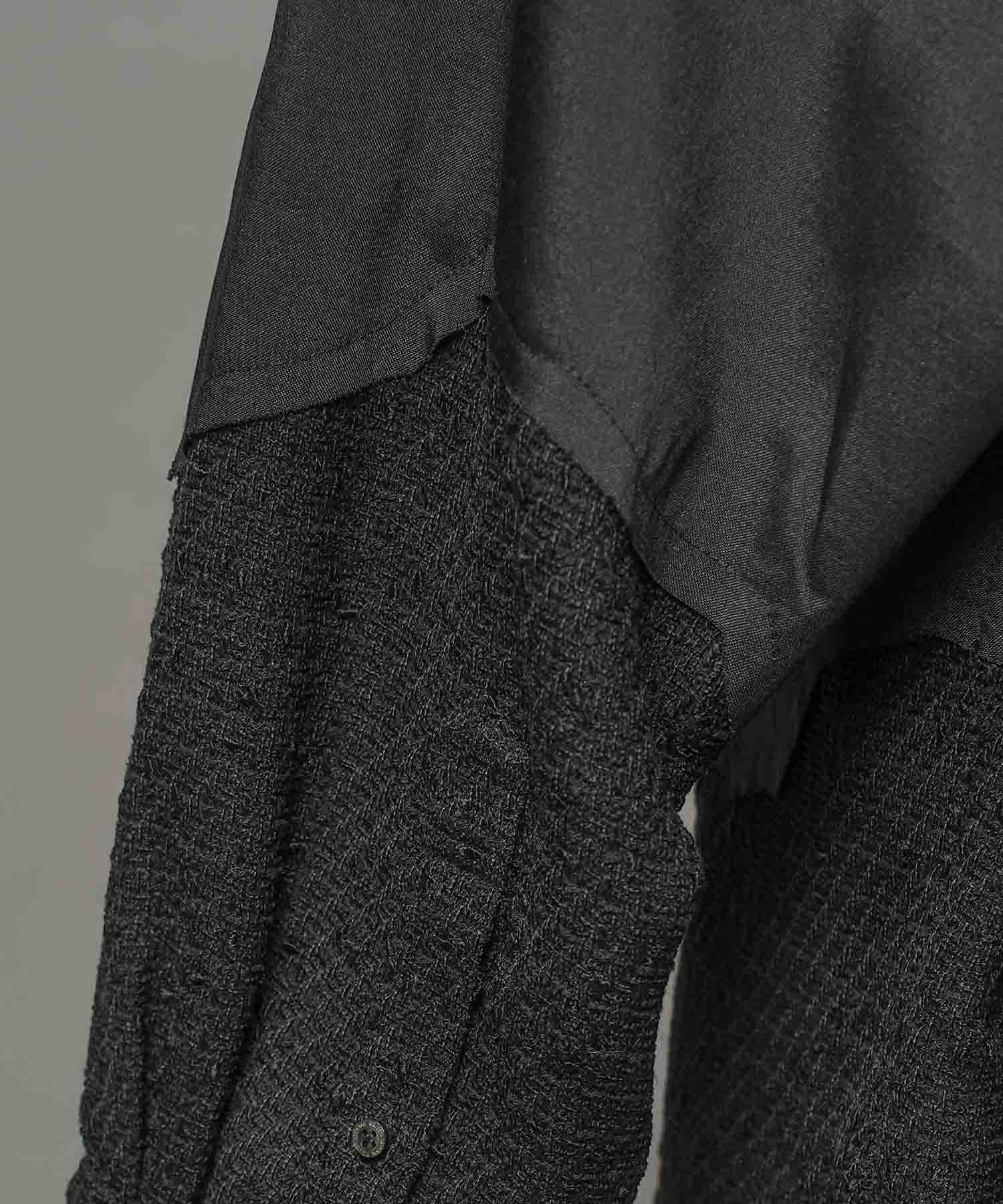 Prime-Over Curved Curve switching Regular Collar Shirt (Copy)