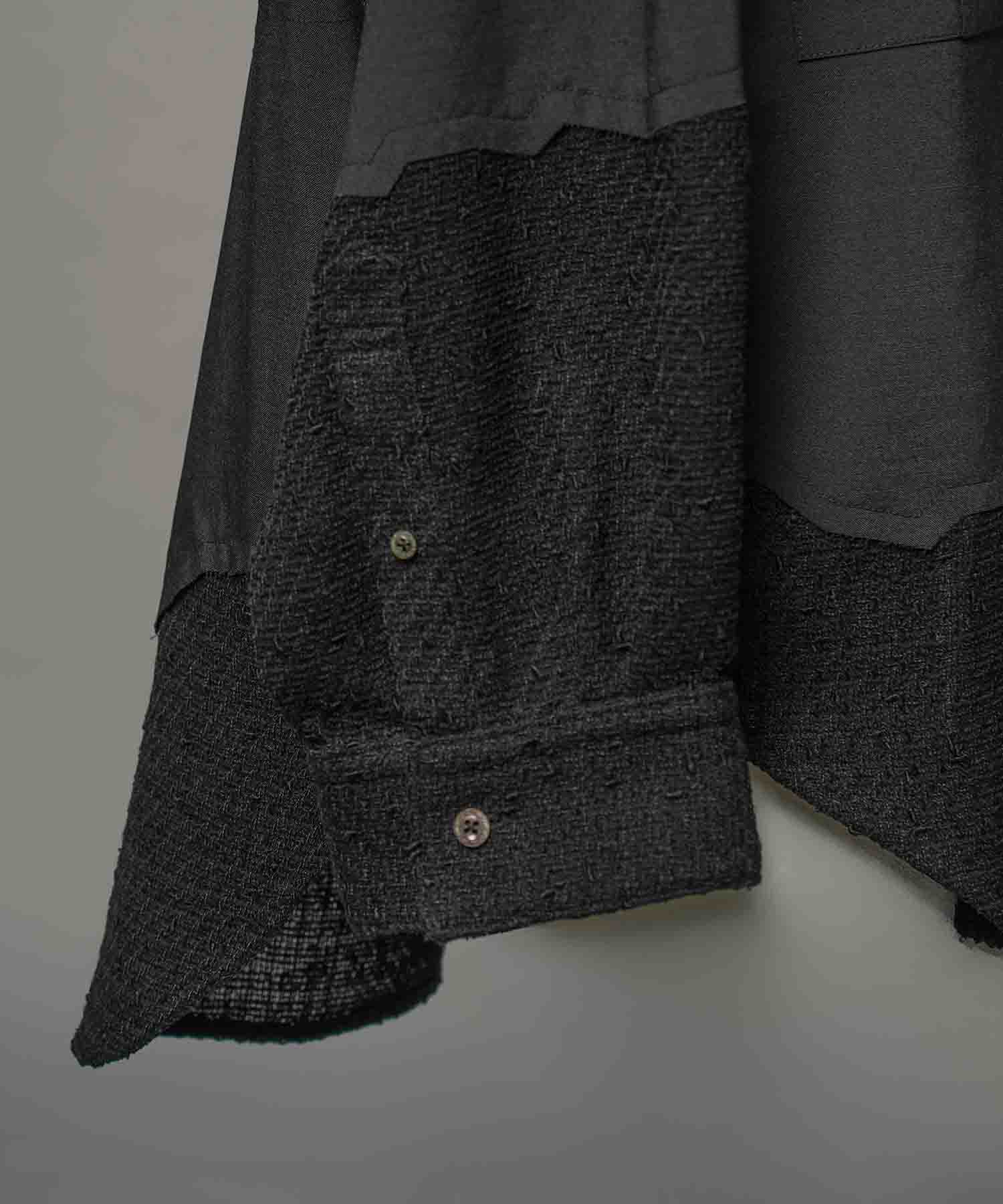 Prime-Over Curved Curve switching Regular Collar Shirt (Copy)