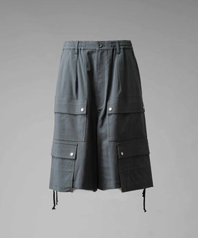 Impregnation Wool Mix Stretch Prime-Wide Cargo Shorts