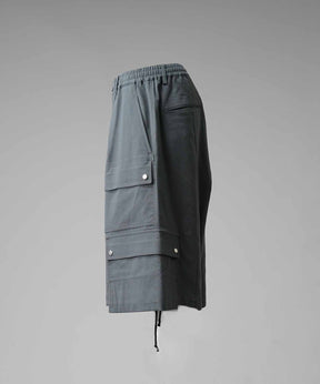 Impregnation Wool Mix Stretch Prime-Wide Cargo Shorts