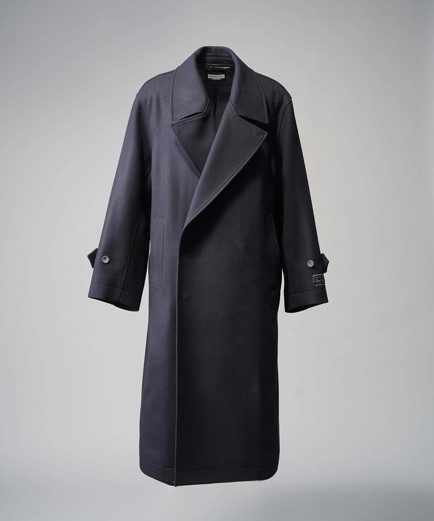 Super140s Prime-Over Melton Double Breasted Coat
