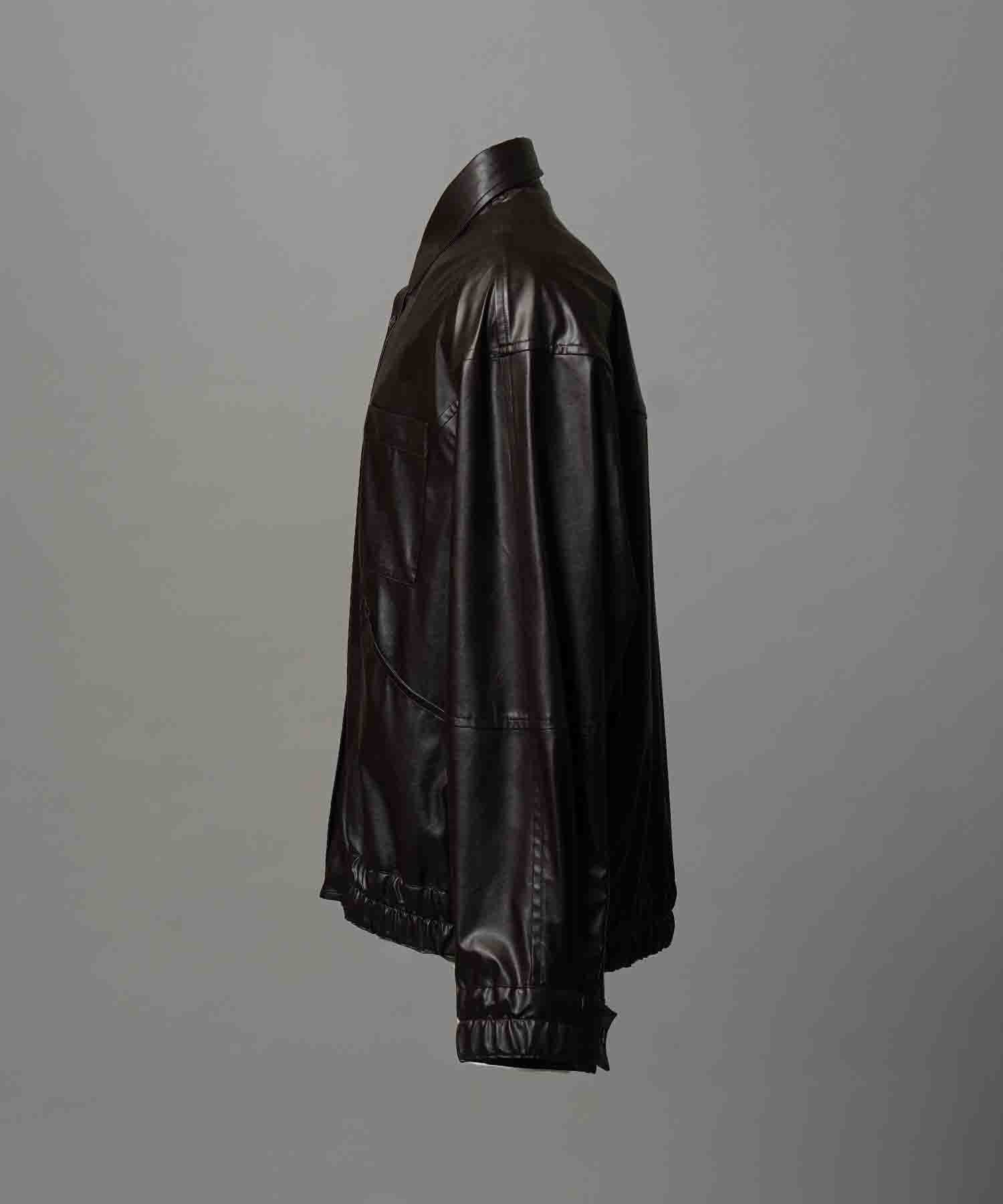 Curve Switching A Light Eco Leather Shirt