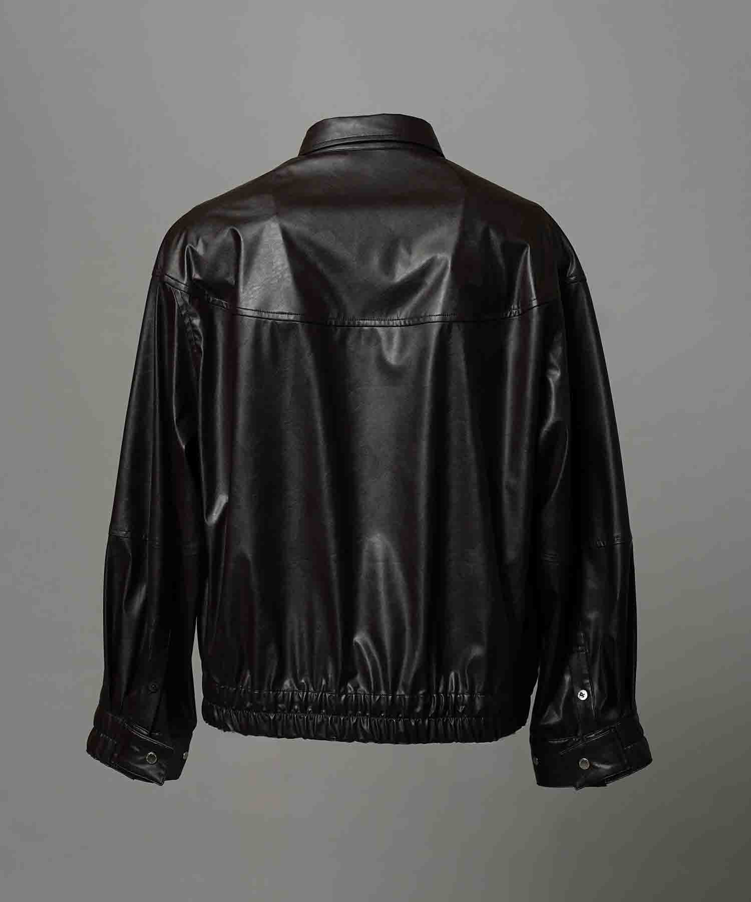 Curve Switching A Light Eco Leather Shirt