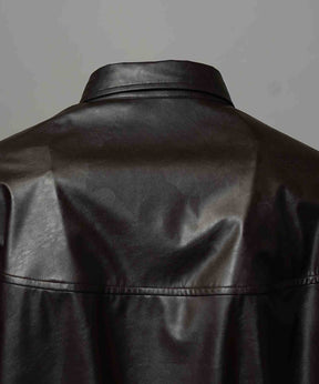 Curve Switching A Light Eco Leather Shirt