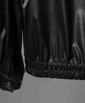 Curve Switching A Light Eco Leather Shirt