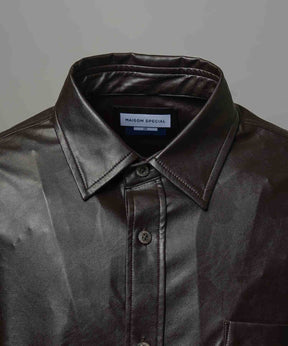 Curve Switching A Light Eco Leather Shirt